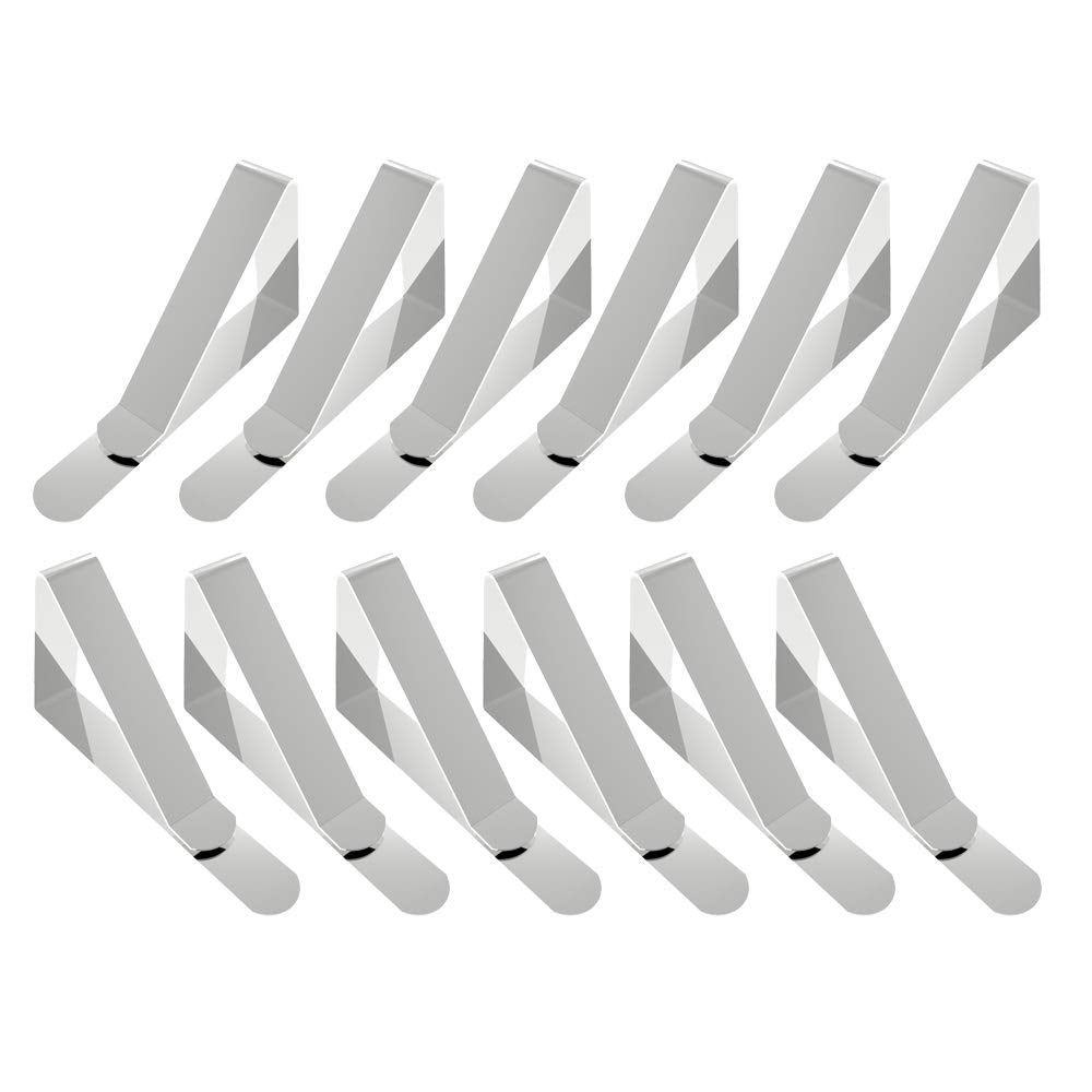 Alamic Tablecloth Clips, Picnic Table Clips, Table Cloth Cover Clamp for Picnic Tables Stainless Steel Picnic Table Cloth Holder