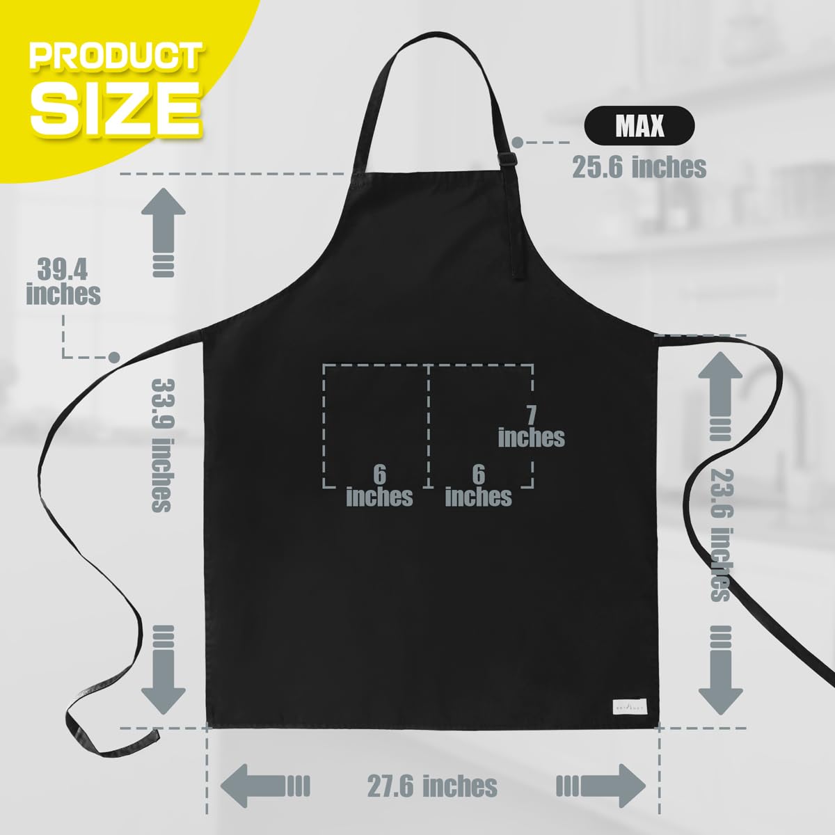 Rotanet Extra Large Apron For Men Adjustable Bib Aprons With 2 Pockets Cooking Kitchen Bbq Grilling Big For Women Chef Water & O