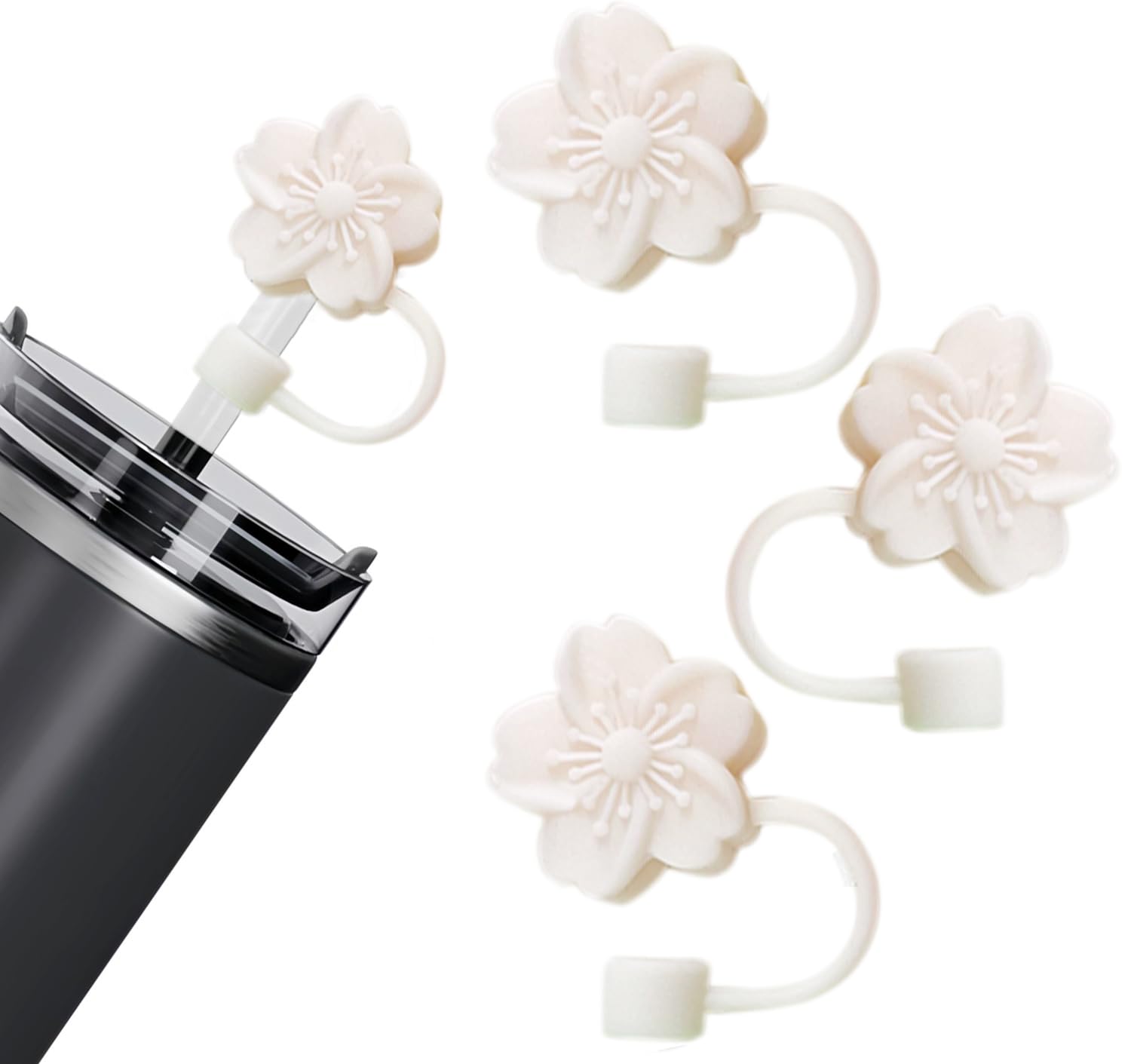 BTYHAOS Silicone Straw Caps for 10mm Tumblers | Reusable Dust-Proof Straw Toppers Compatible with Stanley 30oz & 40oz Tumbler (w