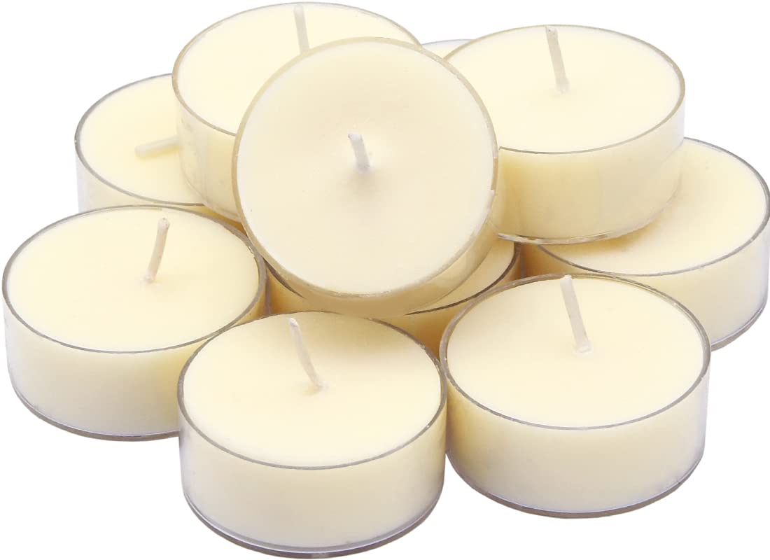 DEYBBY Scented Soy Tealights, Aromatherapy Soy Wax Candle Bulk|Clear Cup|12 Counts|Long Lasting|4 Hour Burn Time|Jasmine|for for