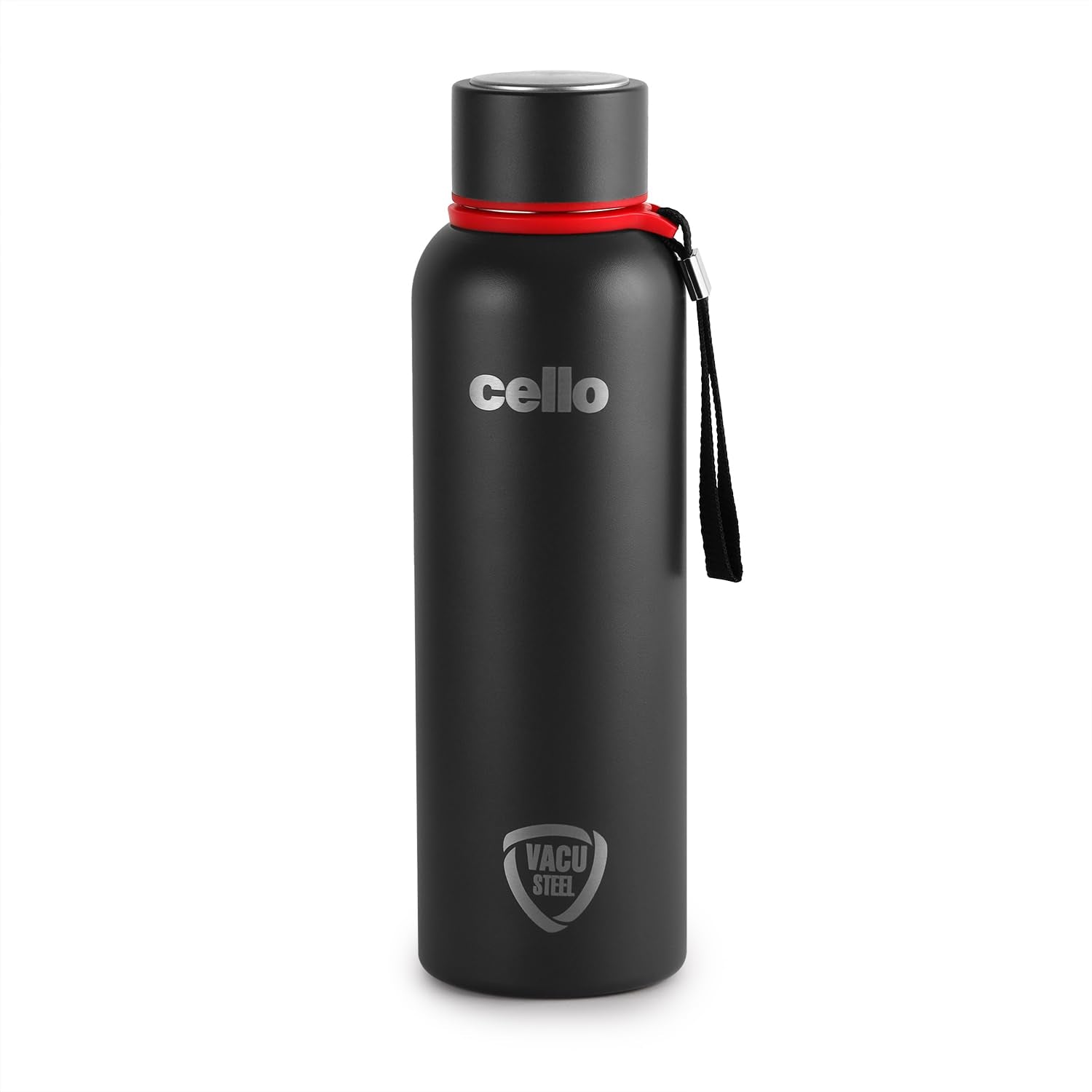 Cello Duro Kent Thermosteel Flask with DTP Coating, 900ml, Black | 24 Hours Hot and Cold Stainless Steel Bottle | Flask for Tea 