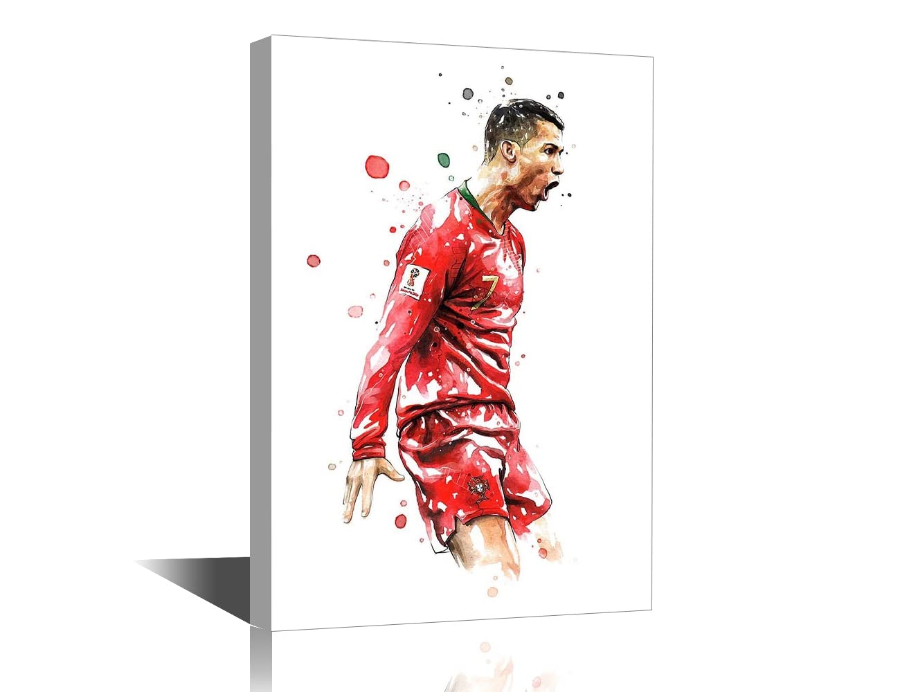 Tishiron Football Star Canvas Wall Art Cr7 Poster Painting Cristiano Ronaldo Back Competition Artwork Home Decor For Living Room