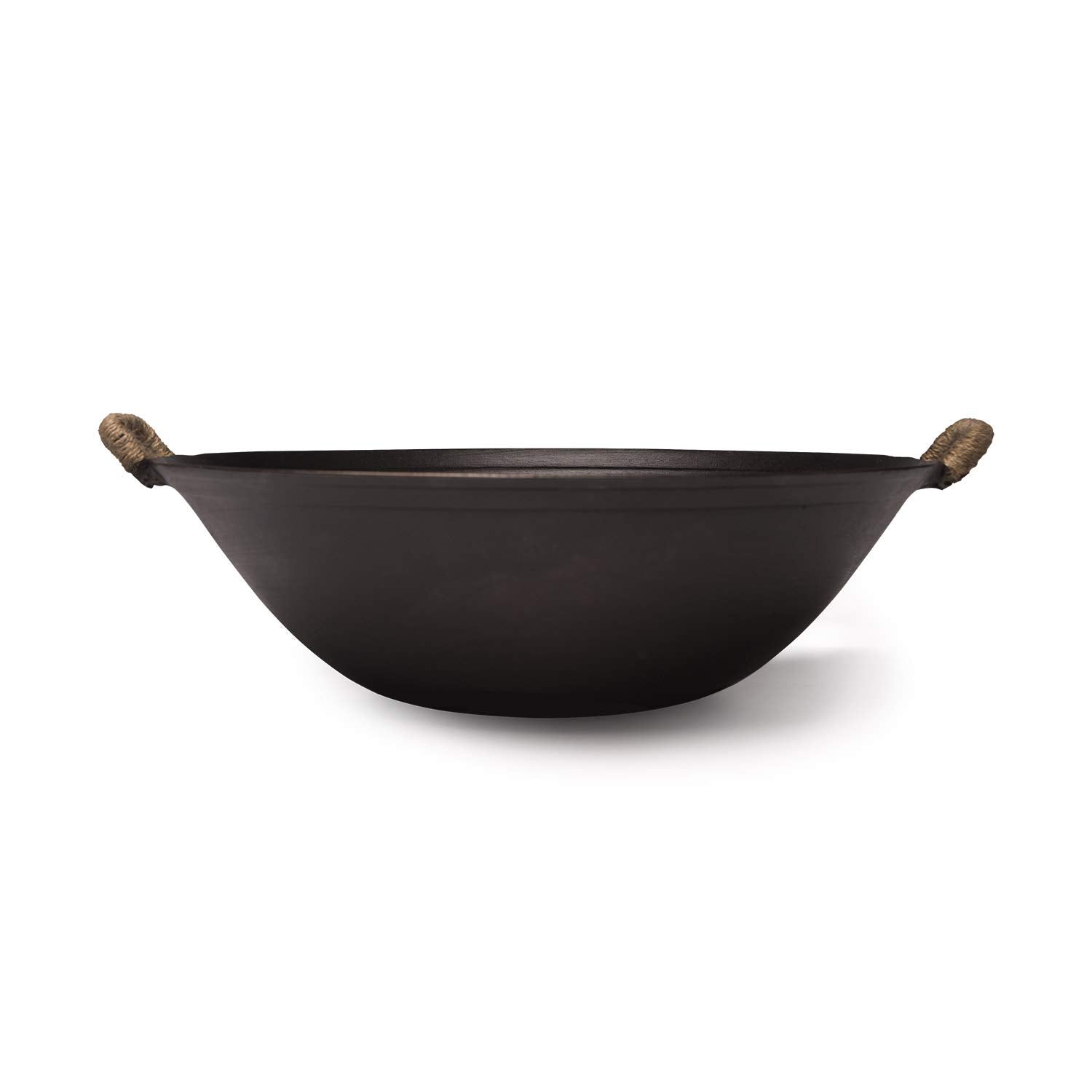 ??? Zhensanhuan Handmade Cast Iron Wok No Coating No Painting Healthy, Flat Bottom, Induction Suitable (32Cm (12.6Inches))