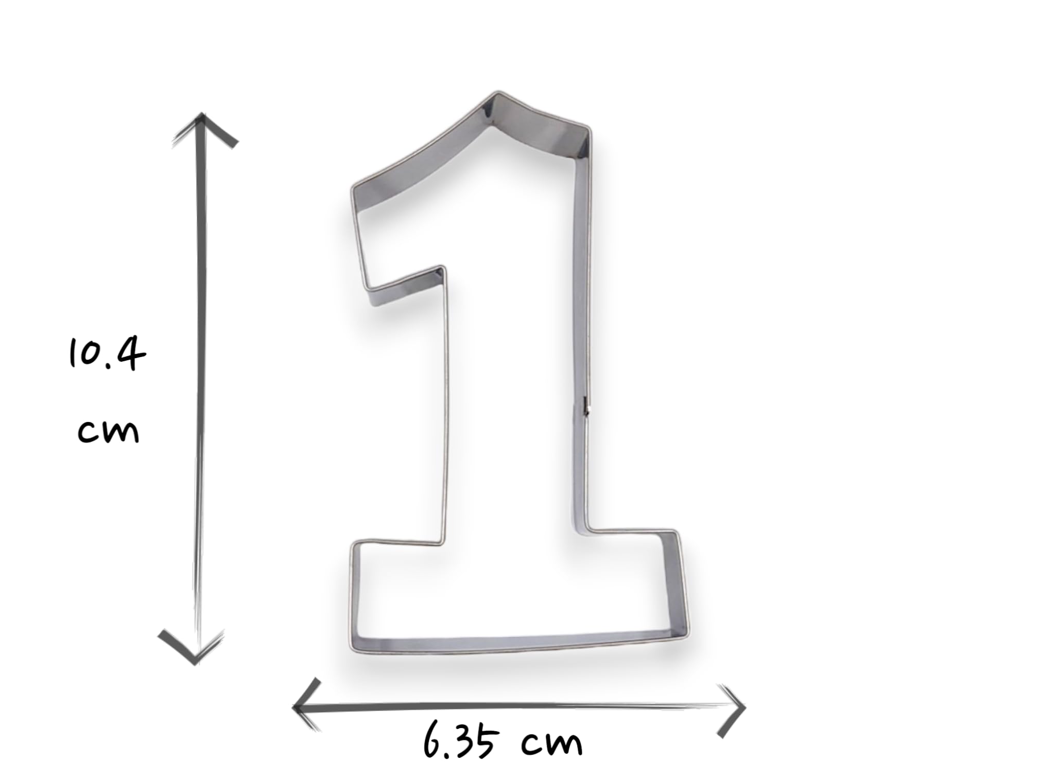 Jokumo 1 Number One Shape Cookie Cutter 4    Birthday Letter Cookie Cutter Mold- 18/0 Stainless Steel