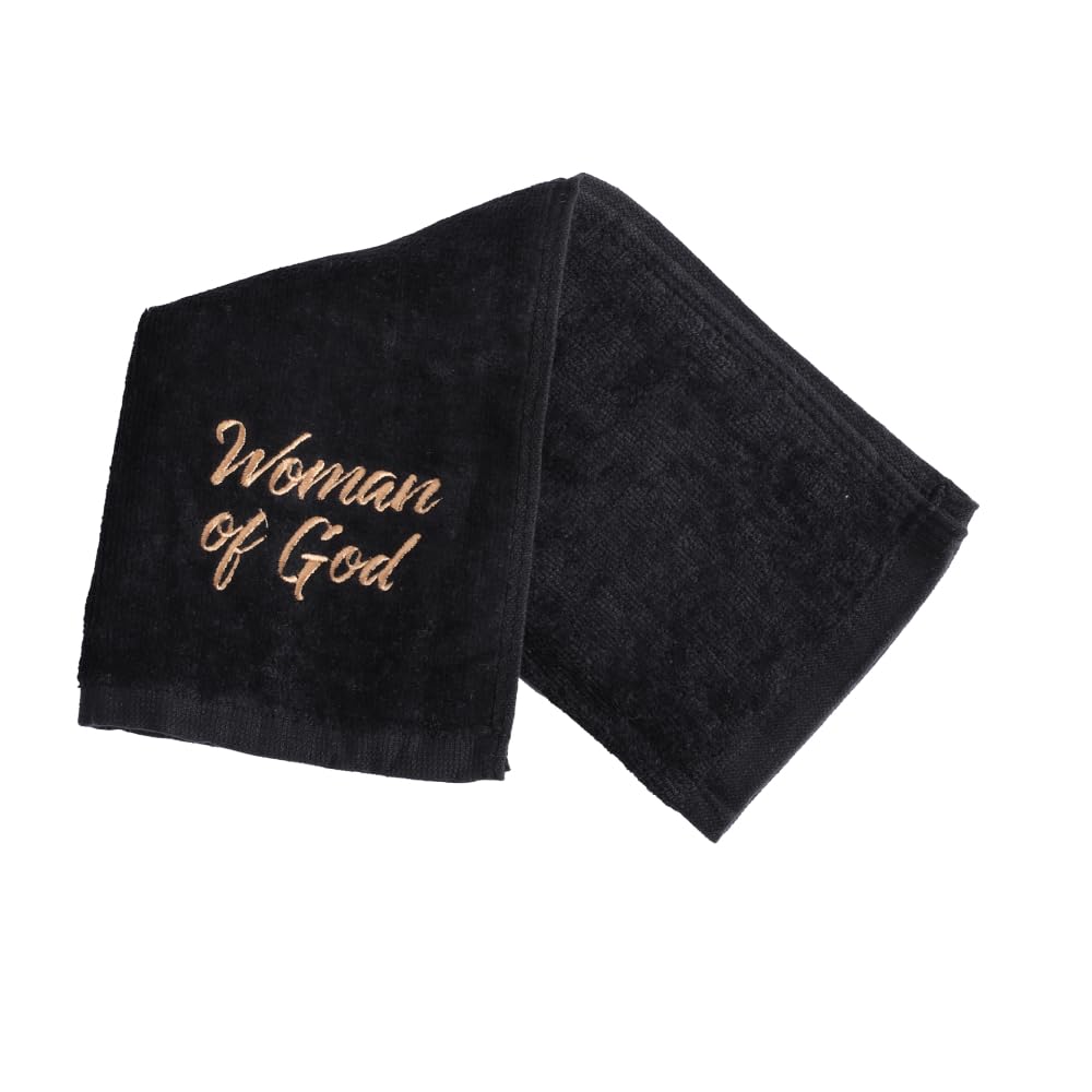 Swanson Christian Products Woman Of God Hand Towel (Cotton, Black)