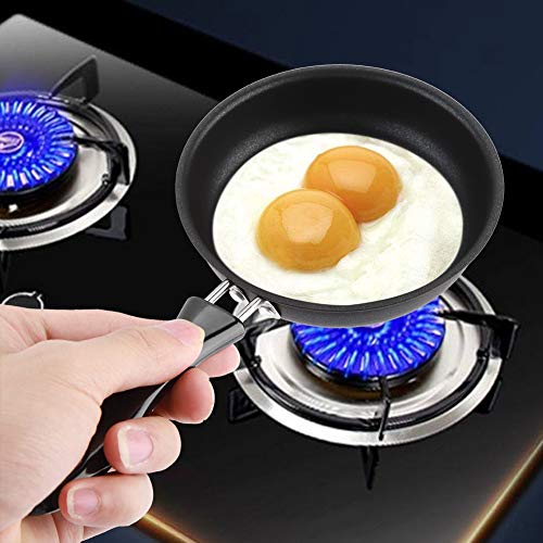 Topincn Hammered Copper Collection Mini 5.5    Egg Pan, Premier Nonstick Aluminum Cookware With Rubber Grip Handle, Dishwasher O