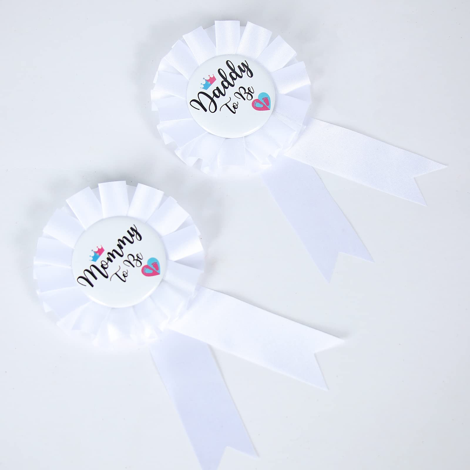 Happyland Gender Reveal Decorations Sash And Tinplate Badge Mommy To Be And Daddy To Be Baby Shower