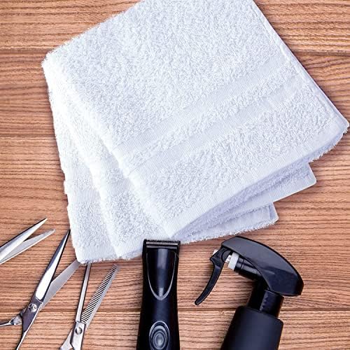 STF Linen Hand Towels (Pack of 40) White Economy Towels Salon Towels - 100% Cotton Spa Towels - 16 x 27 Inches Highly Absorbable