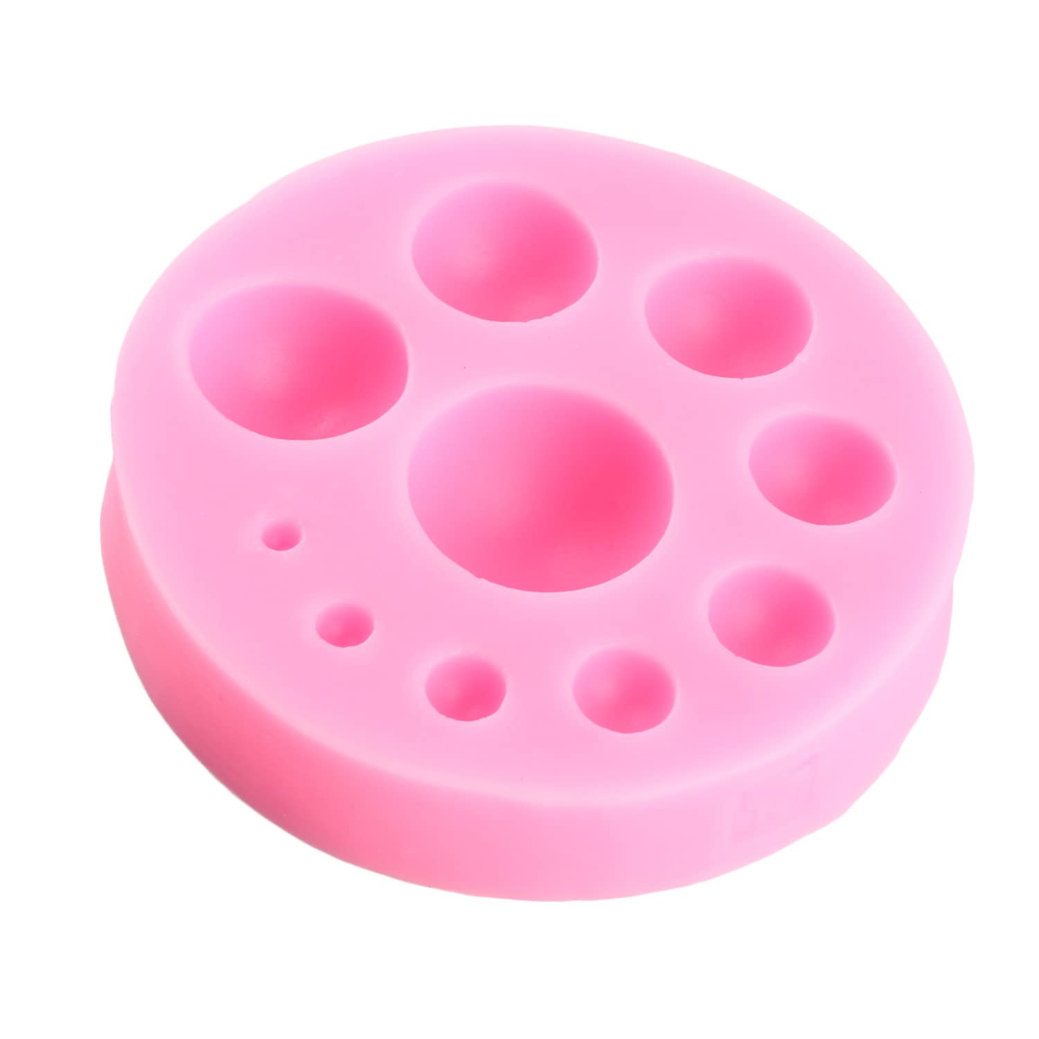 Mujiang Pearl Silicone Mold Semi Sphere 3D Chocolate Molds For Fondant Cake Decorating Set Of 2