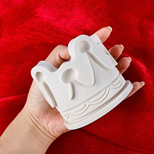 3D Circle Crown Shape Silicone Fondant Mold Chocolate Molds Sugarcraft Candy Mold Gumpaste Mould Cake Cupcake Topper Decoration