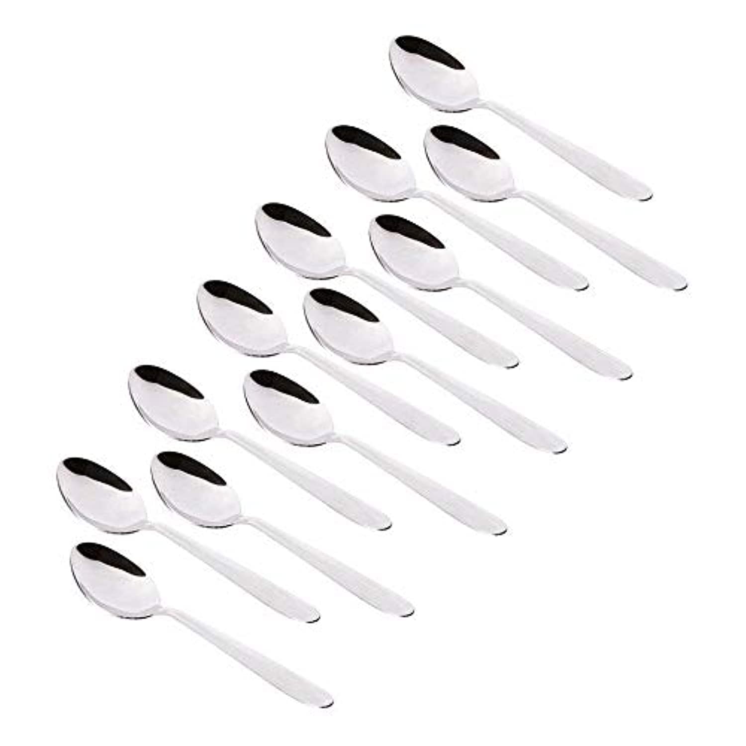 Royal Sapphire 12 Piece Large Stainless Steel Dinner Spoons, 6.5 Inches Heavy Spoons