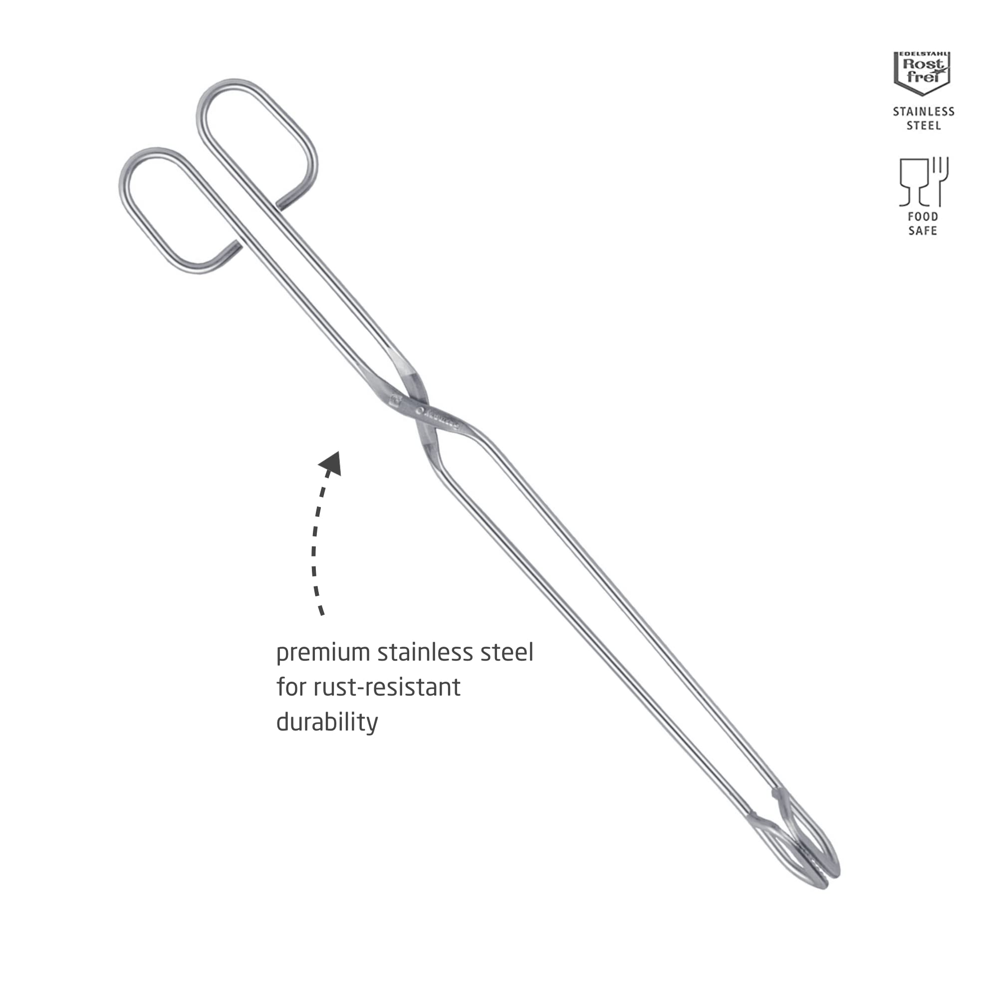Triangle Kitchen Tongs - 38 Cm - Ideal For Turning, Tossing, Flipping & Serving - Lightweight Handles - Dishwasher Safe
