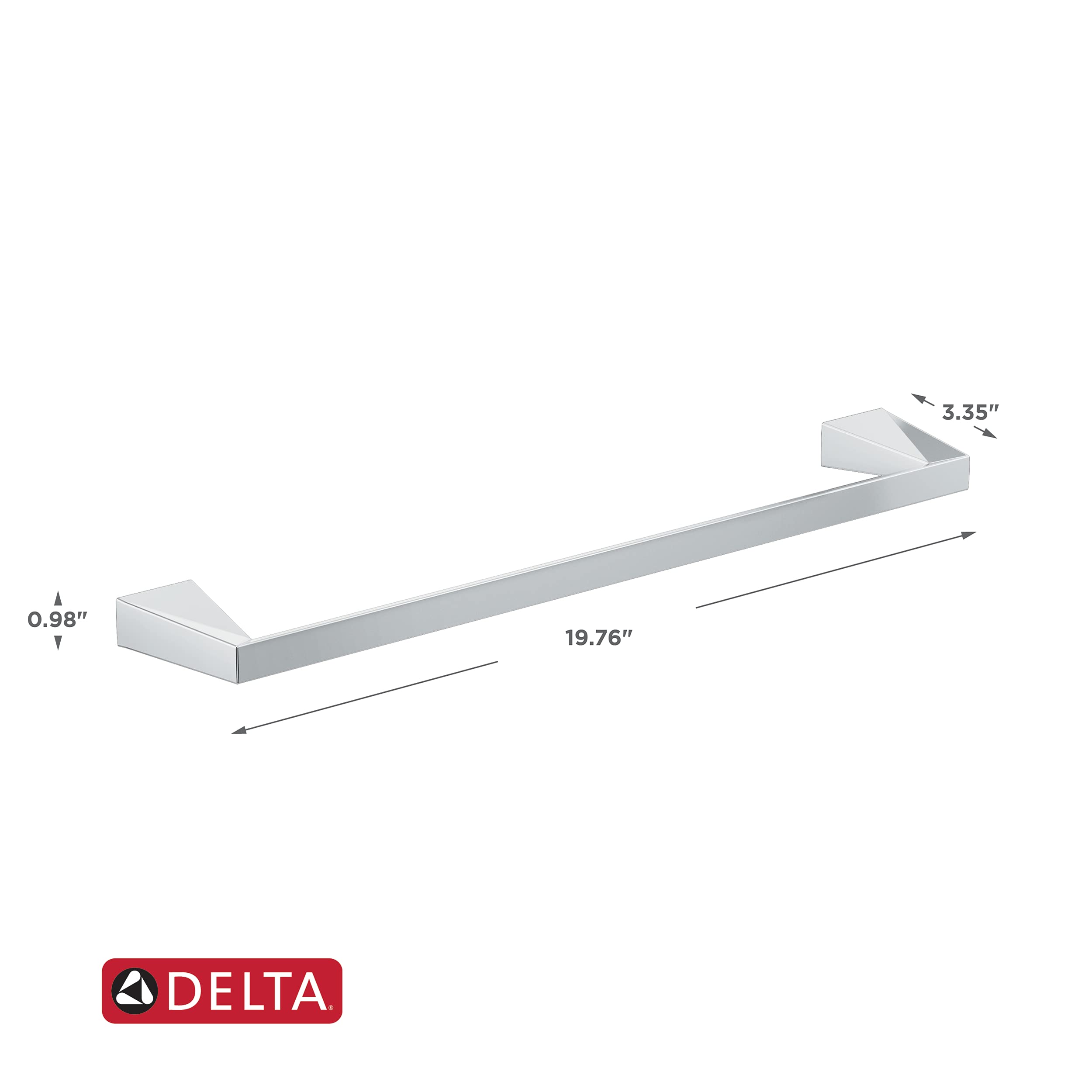 Delta 74318 Trillian 18 In. Wall Mount Towel Bar Bath Hardware Accessory In Polished Chrome