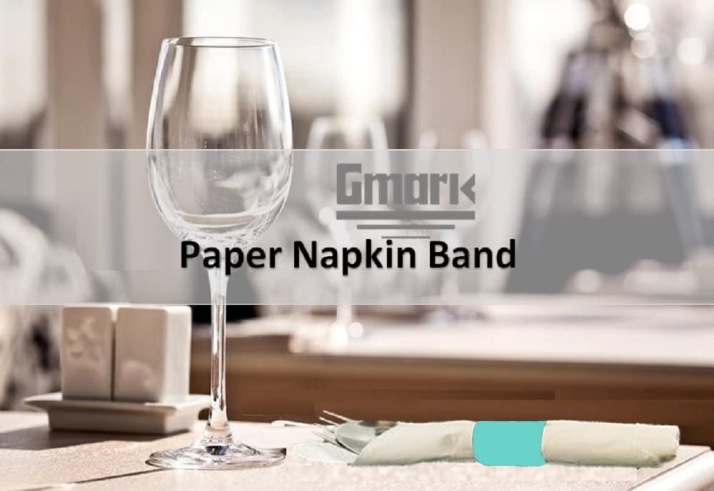 Gmark Paper Napkin Band Box Of 2500, Paper Napkin Rings Self Adhesive (Mint) Gm1104