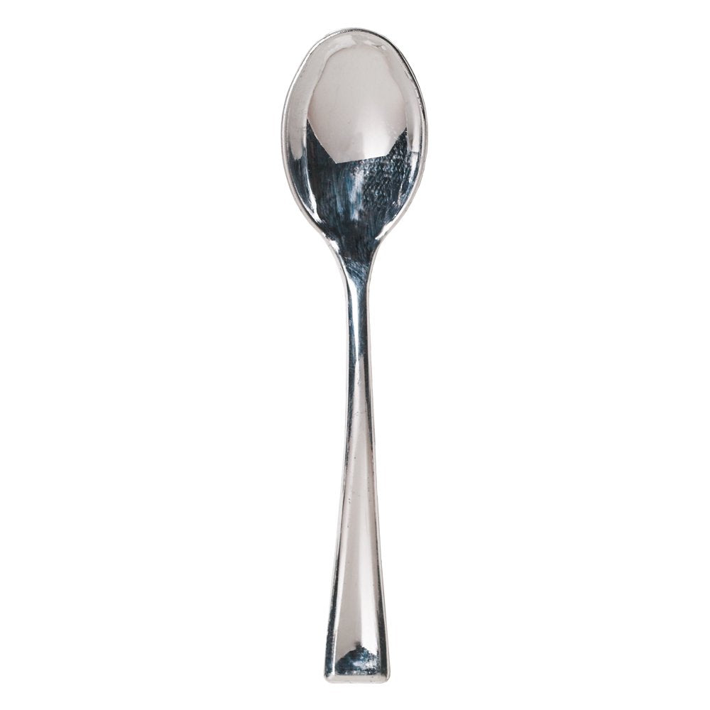 Hoffmaster 883360 Mini Metallic Spoon, 3-3/8'' (Pack Of 400),Silver