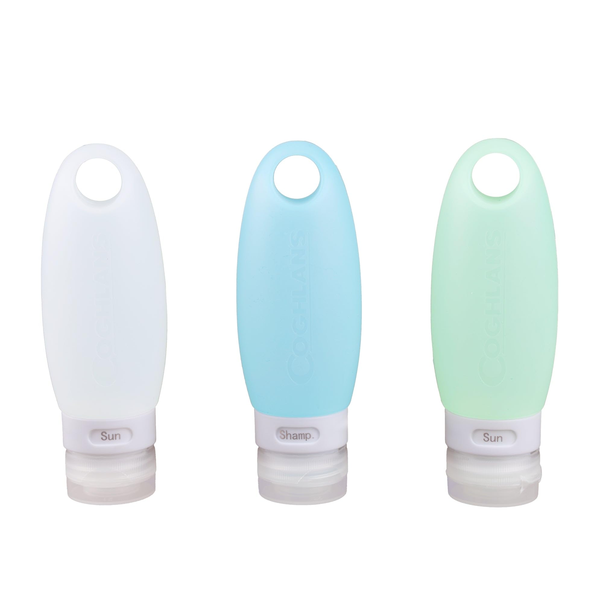 Coghlans Travel Bottles - 3 Pack, Refillable, Leakproof, BPA-Free, Compact Silicone Containers for Toiletries, TSA-Approved for
