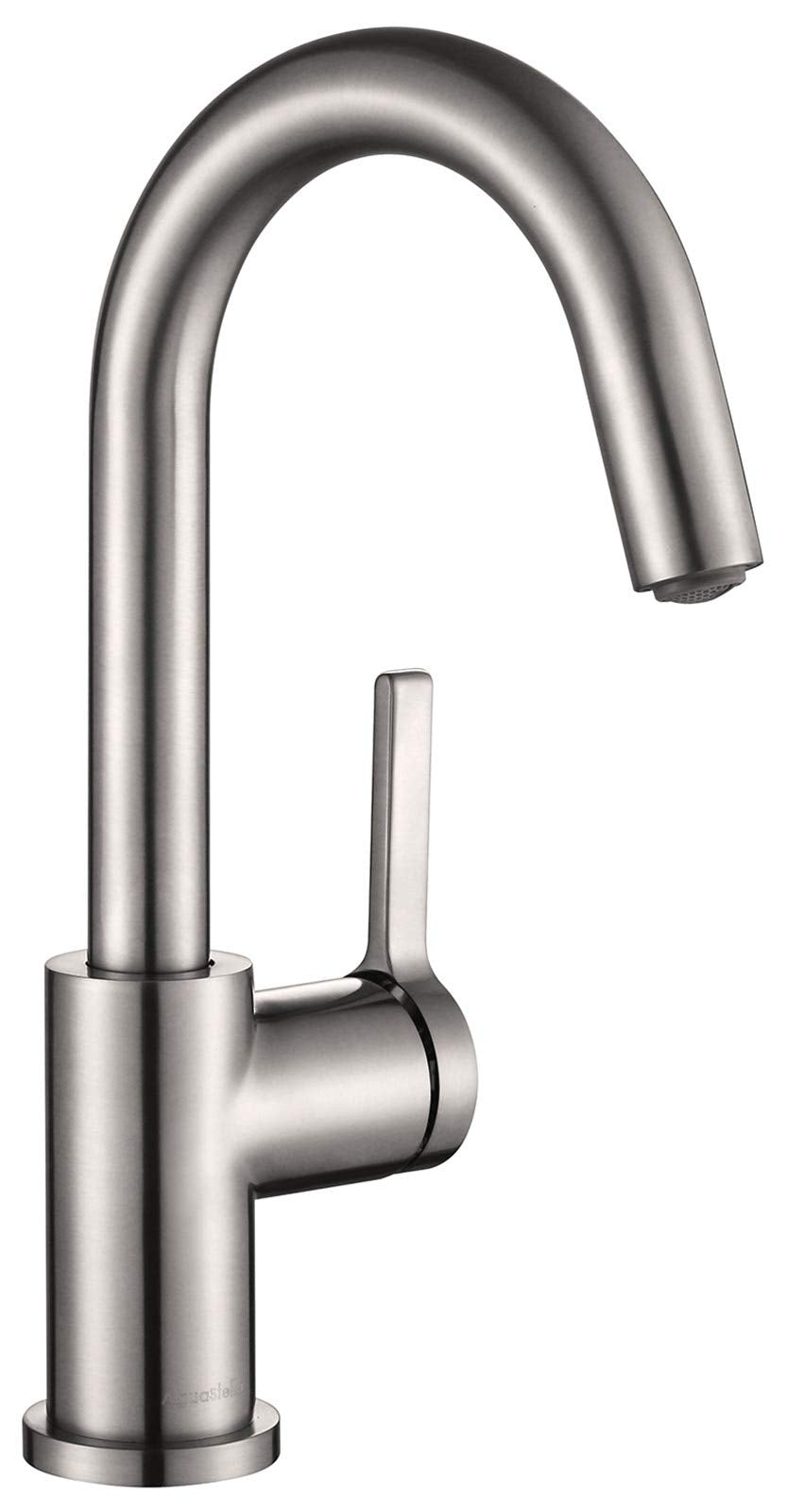 AguaStella AS1010BN Brushed Nickel Bar Faucet or Prep Kitchen Sink Faucet with Single Handle