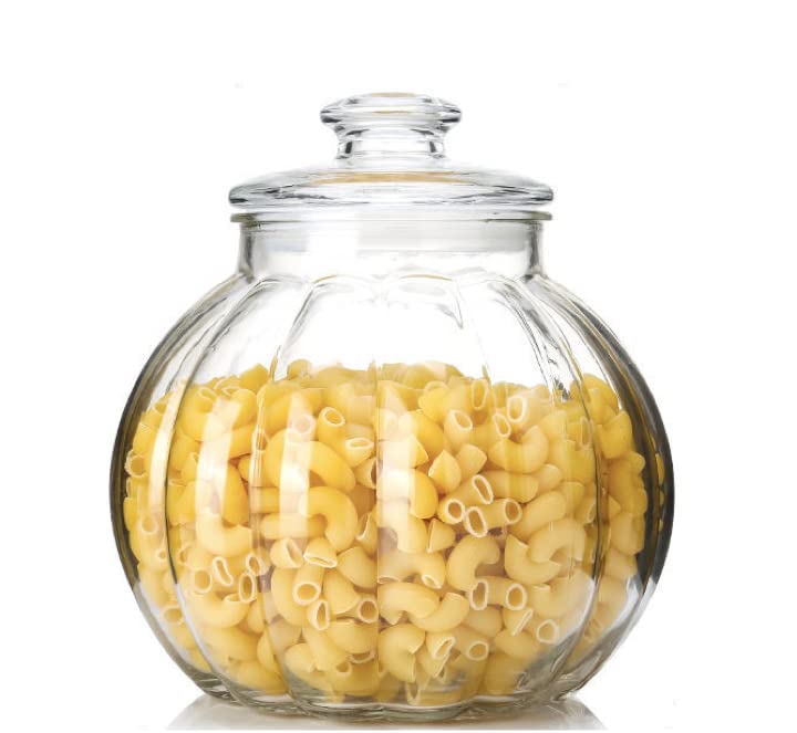 Homies 2800 Ml Clear Glass Storage Jar With Lids  Airtight Food Mason Jars Glass Kitchen Containers For Pantry