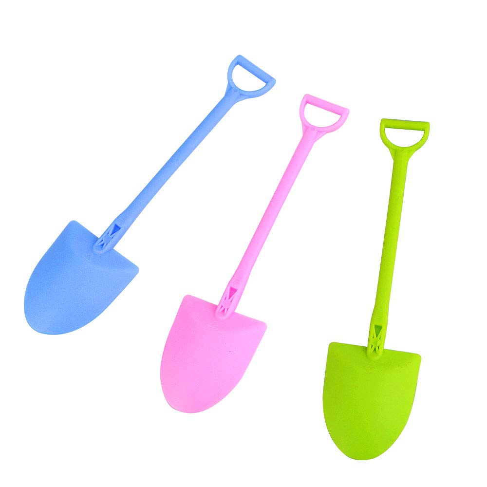 Newbested 100 Pcs Colorful Mini Shovel Shape Spoons,Disposable Plastic Ice Cream Dessert Pudding Yogurt Sugar Shovel Spoon(4.8 I
