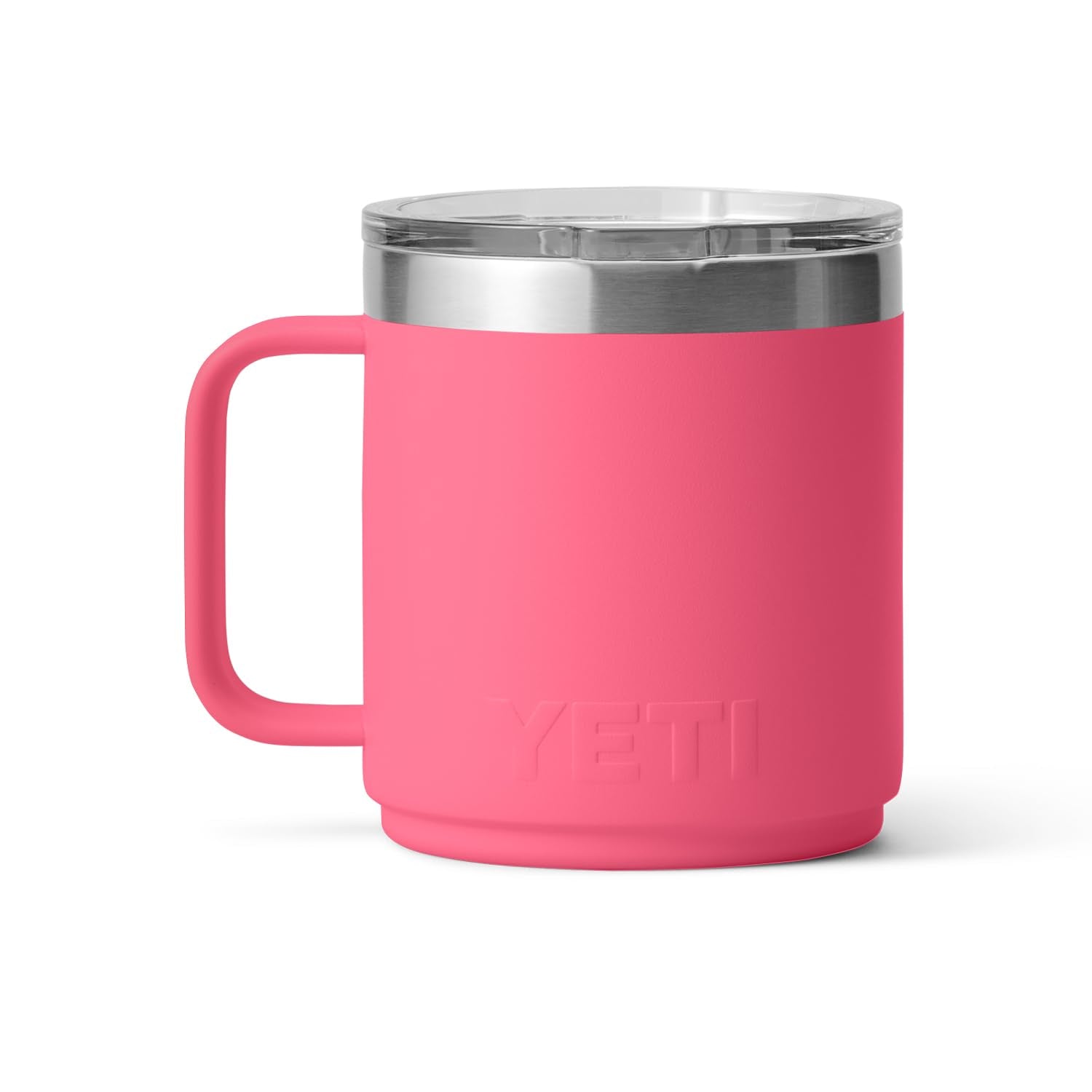 Yeti Rambler 10 Oz Stackable Mug, Vacuum Insulated, Stainless Steel With Magslider Lid, Tropical Pink