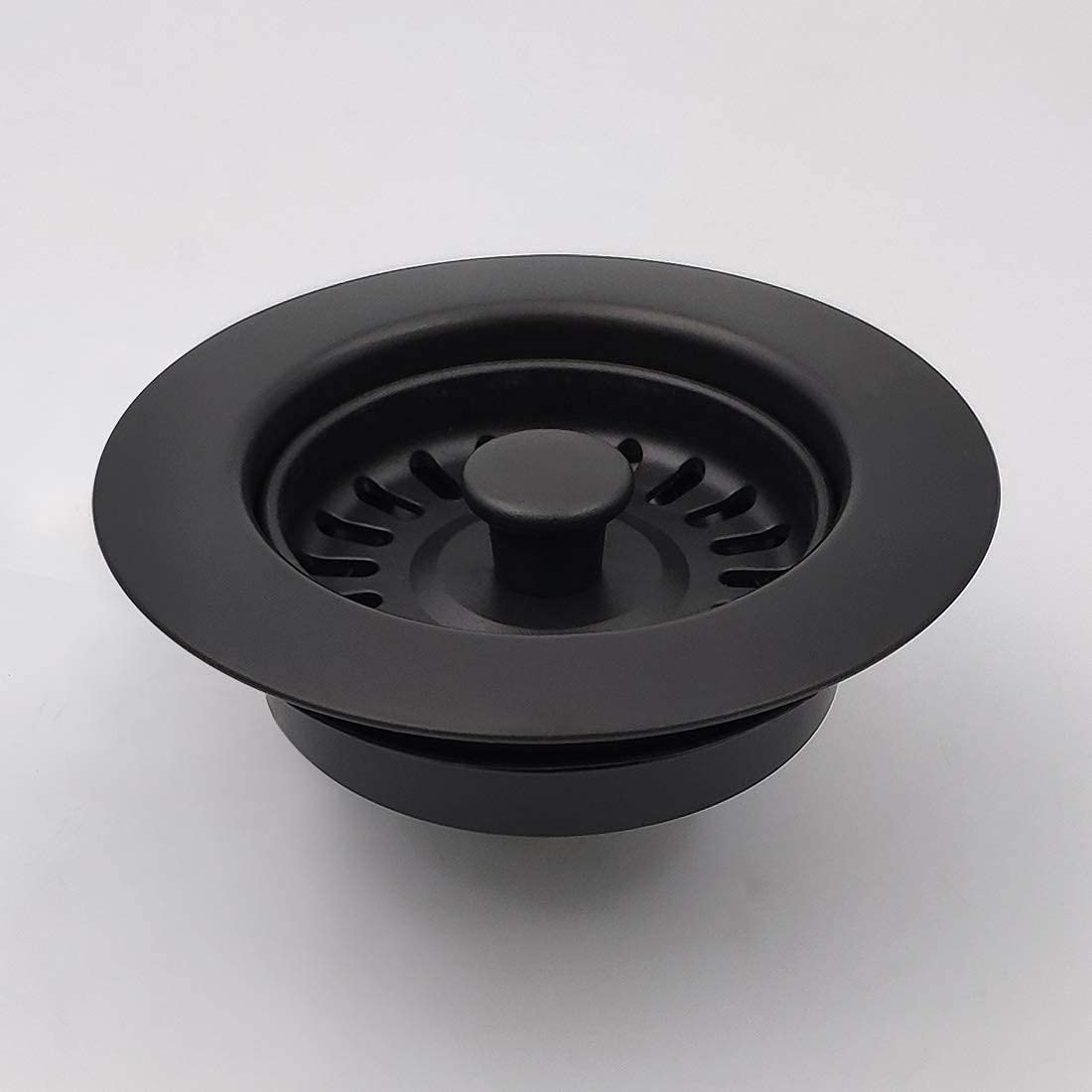 GZILA Garbage Disposal Strainer and Stopper with Decorative Disposal Flange in Black  Fit 3.5 Inch Standard Drain Hole