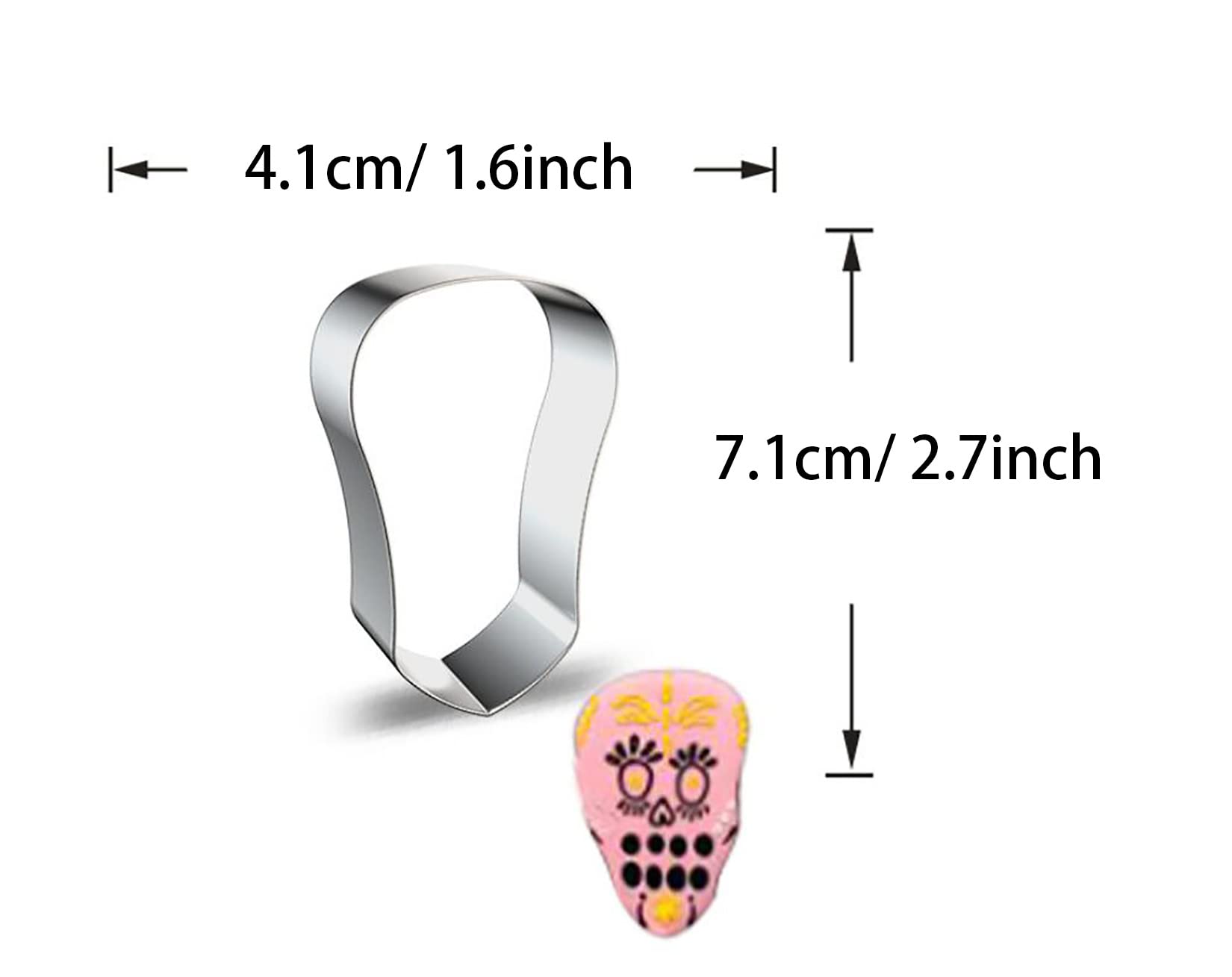 Wjsyshop Ghost Face Skull Shape Cookie Cutter For Halloween