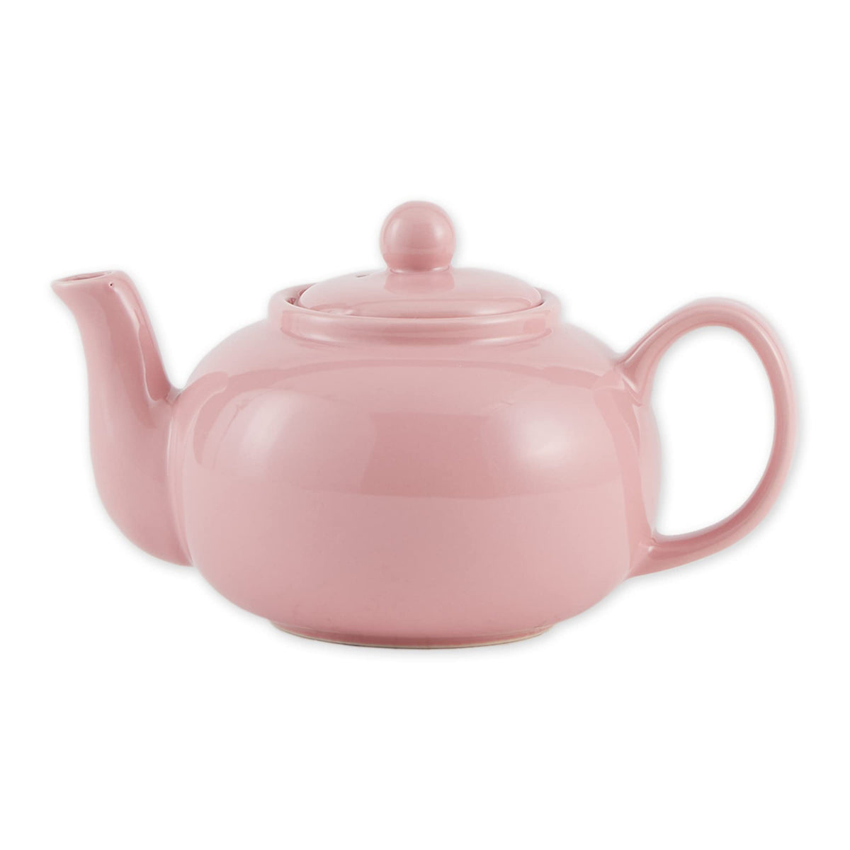 Rsvp International Stoneware Teapot Collection, Microwave And Dishwasher Safe, 16 Oz, Pink