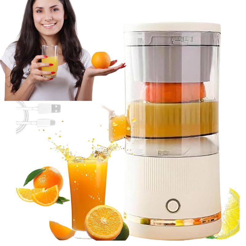 Drumstone   Rechargeable Electric Citrus Juicer 7.4V, Portable UsbC Orange & Lemon Juicer, Automatic Citrus Juice Extractor, C