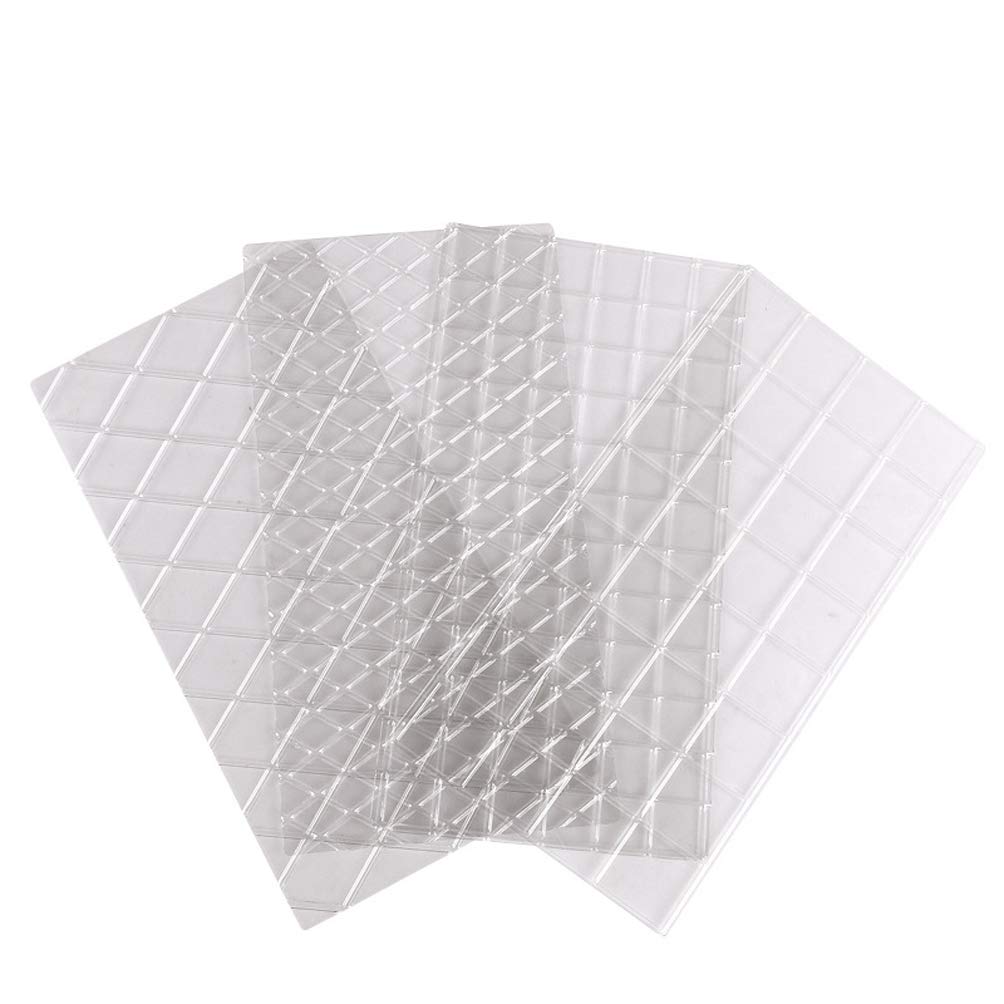 4 Pcs Fondant Impression Mat Mold Diamond Quilted Grid Texture Embossed Cake Decorating Tools For Cake Decor