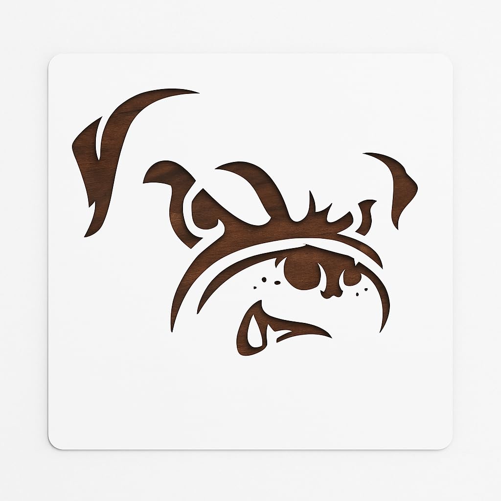 Cl Browns Dog Dawg Pound Custom Stencil  11X8.5 Inches For Creative Art Projects Wall Diy Craft Decorative Template Reusable St