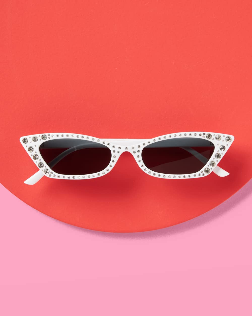 xo  Fetti White Bedazzled Cat Eye Sunglasses  White Bachelorette Party Favor  Bridesmaid Sunnies Gift  y2k Birthday Party Decorations + Cool Halloween Costume