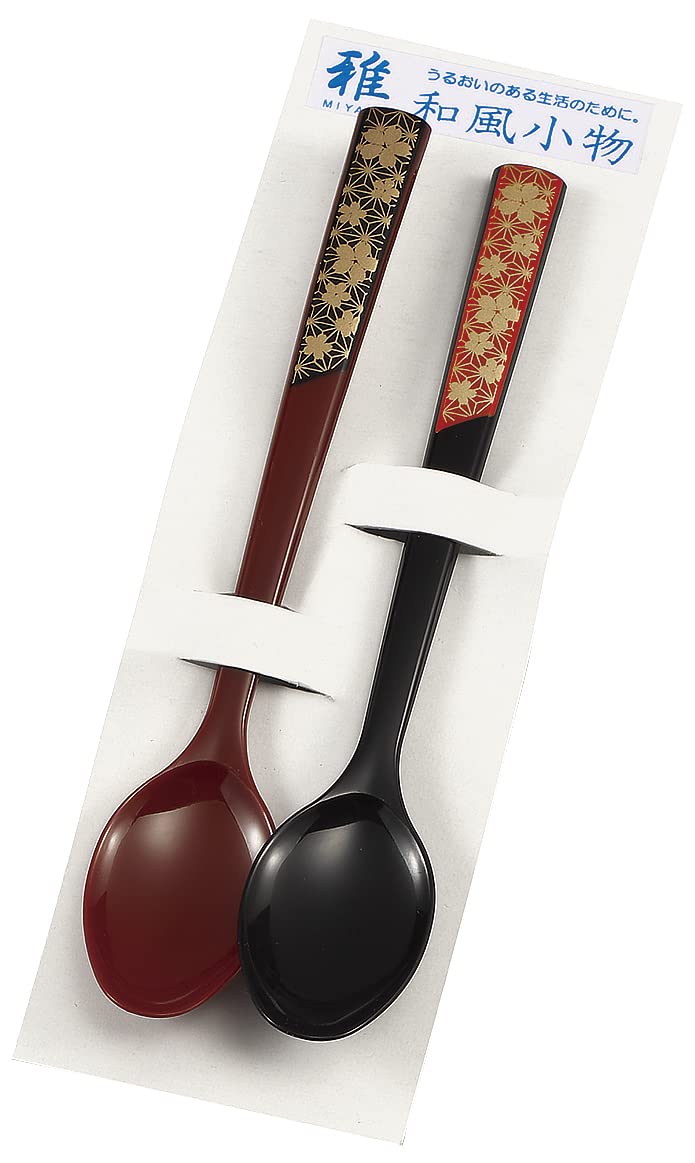 Pair Cofee Tea Dessert Scoop Yamanaka Lacquerware Miyabi Cherryblossom Japan