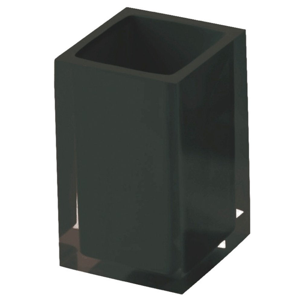 Gedy Ra98-14 Rainbow Square Toothbrush Holder, Black