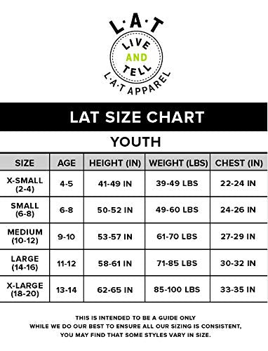 LAT Youth Fine Jersey Tee - Red  M