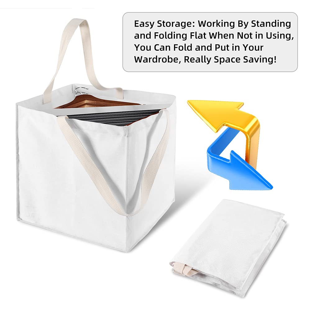 Clothes Hanger Organizer Holder For Space Saving, Fresheracc Hanger Triangle Storage Bag With Handles For Closet Tidier Laundry