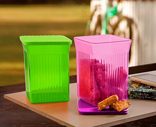 Tupperware Plastic Family Mate Square Set Of 1800Ml Each (Color May Vary)