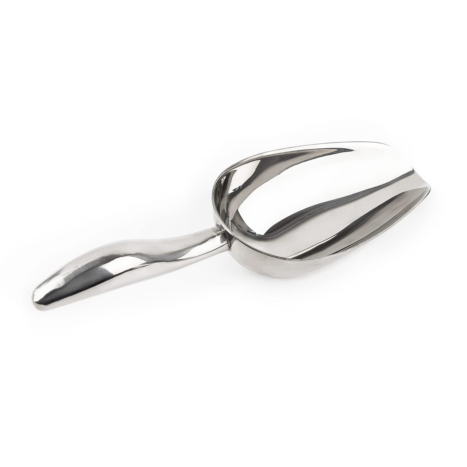 Auear, 6 Oz Metal Ice Scoop Stainless Steel Utility Scoop For Popcorn Rice Flour Dry Food Dog Food