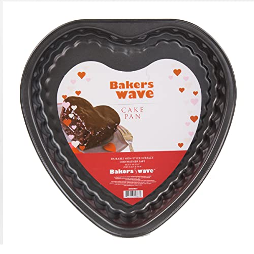 Home Basics Heart Shaped Cake Pan, 14.5'' X 10.25'' X .62'',Silver