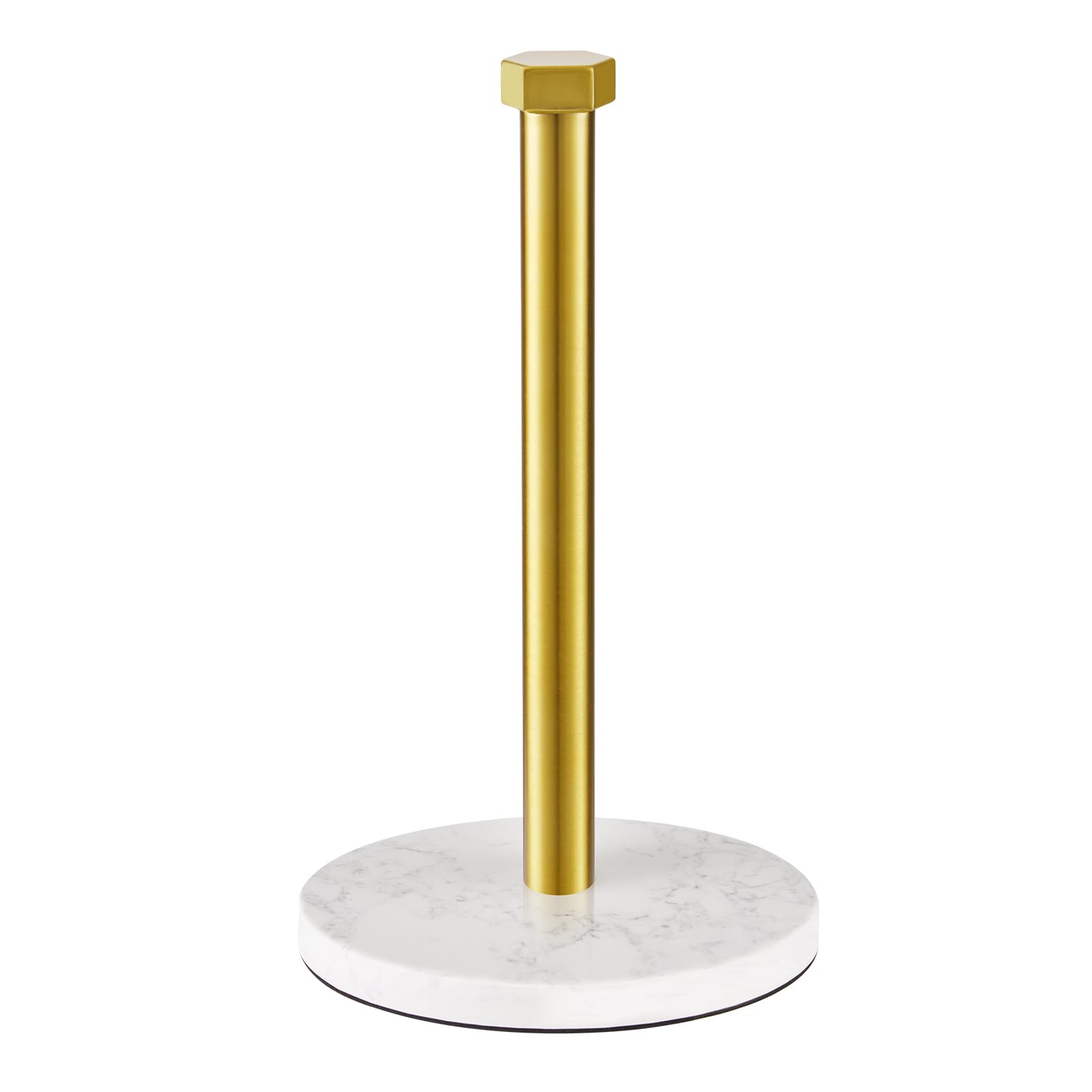 BeserWin Paper Towel Holder, Kitchen Paper Towels Holder Stand, Stainless Steel Paper Towel Holder -High-Grade Marble Weighted B