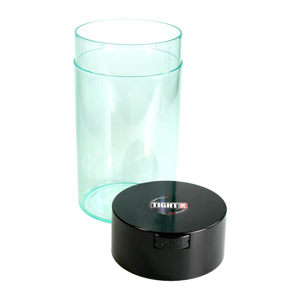 Tightpac America, Inc. - Tv4-Cbk Tightvac - 3 To 12 Oz Vacuum Sealed Storage Container, 1.3-Liter/1.1-Quart, Black Cap & Clear B