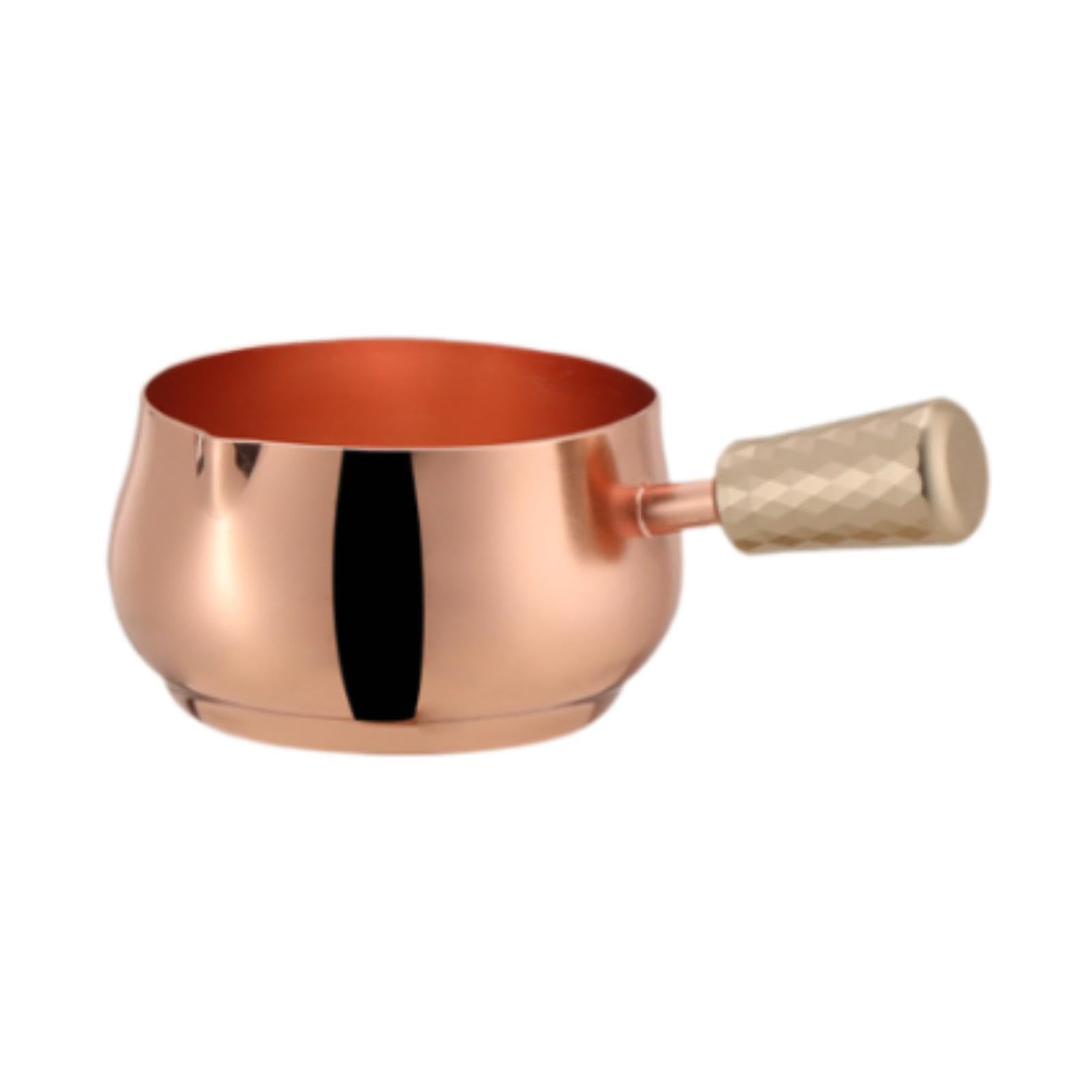Trendivibe Mini Skillet Sauce Bowl With Handle Soy Sauce Dish For Soy Melting Chocolate Rose Gold