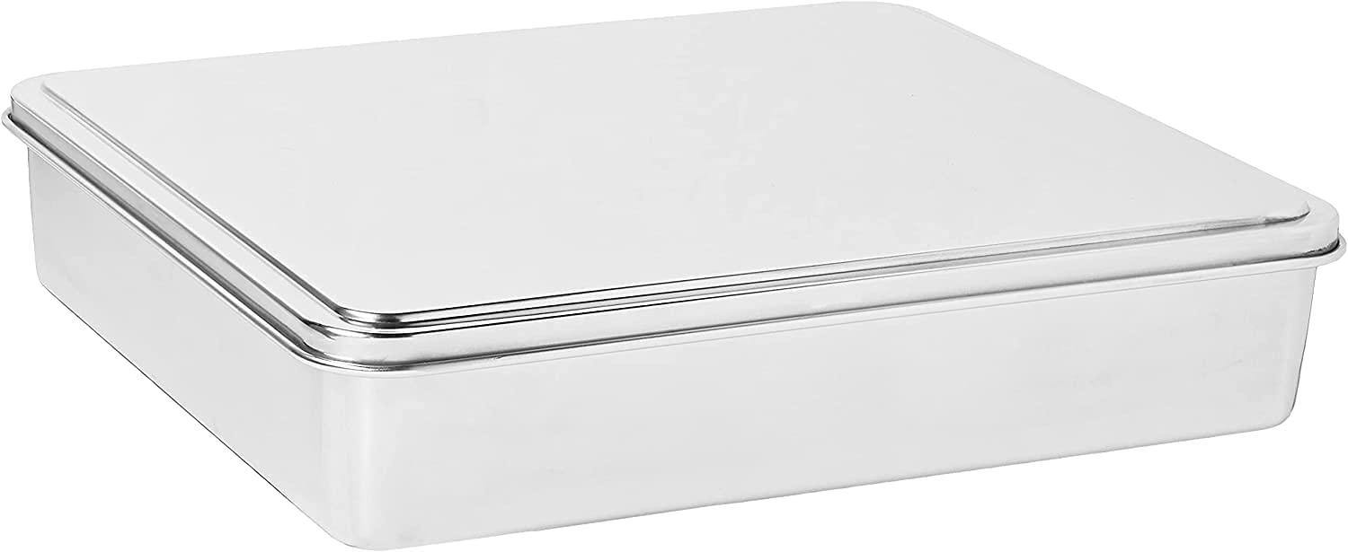 Ybm Home Stainless Steel Covered Cake Pan, Bakeware With Lid, 2401 (1, Small)