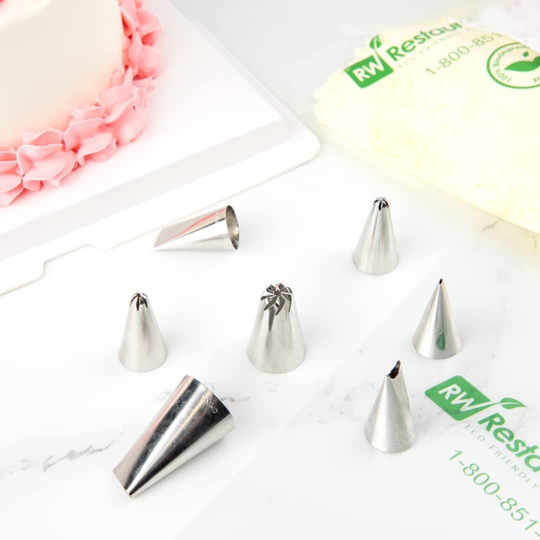 Restaurantware Pastry Tek Piping Tip 1 Reusable Drop Flower Icing Tip - #108 Dent-Resistant Stainless Steel Pastry Tip Dishwashe