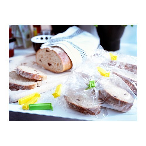 Kitchenwell 18 Pcs - 3 Different Size Plastic Food Snack Bag Pouch Clip Sealer Large, Medium, Small Plastic Snack Seal Sealing B