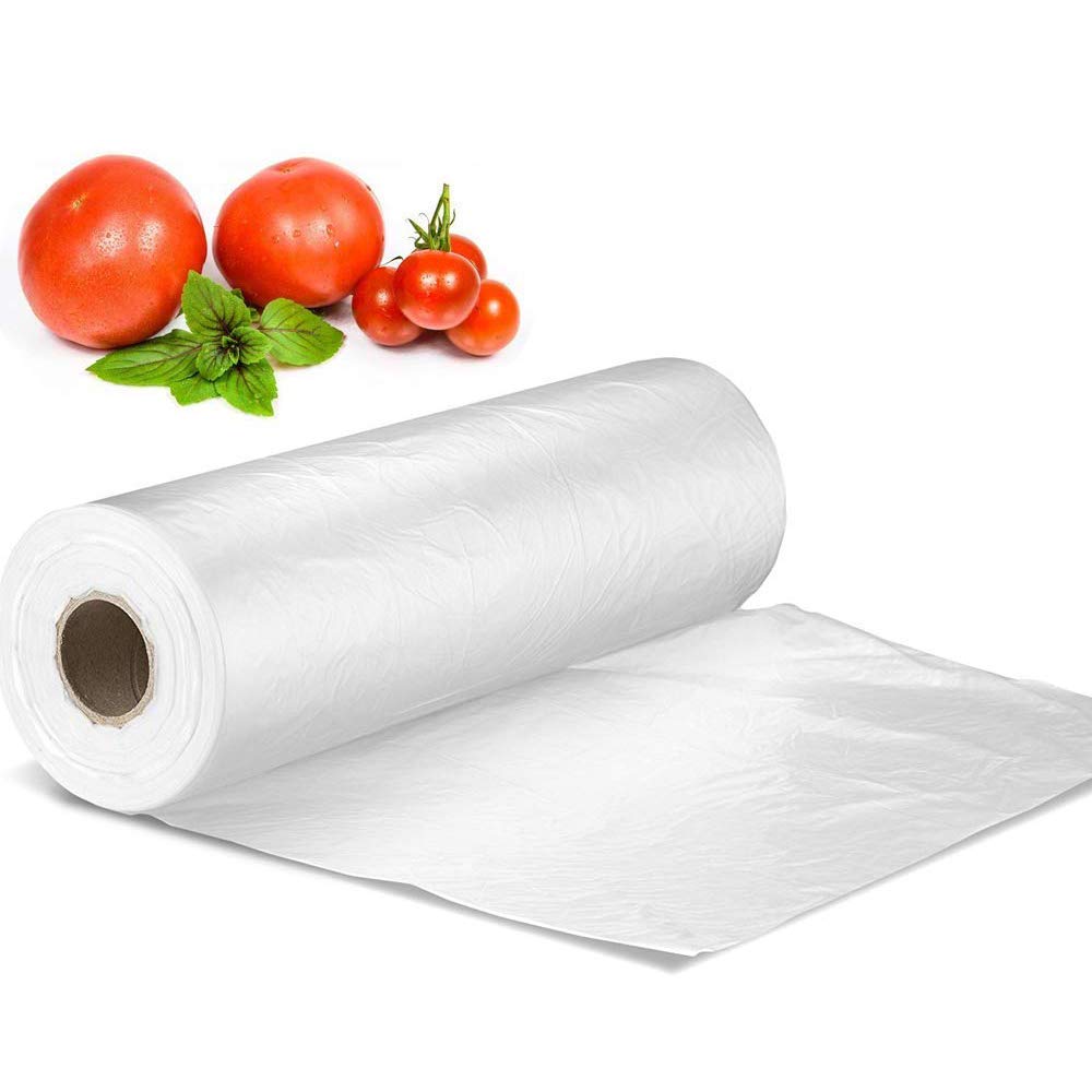 Plastic Produce Bag Roll 12 X 16 Inch, Vegetable Food Bread And Grocery Clear Bag, 350 Bags/Roll (1)