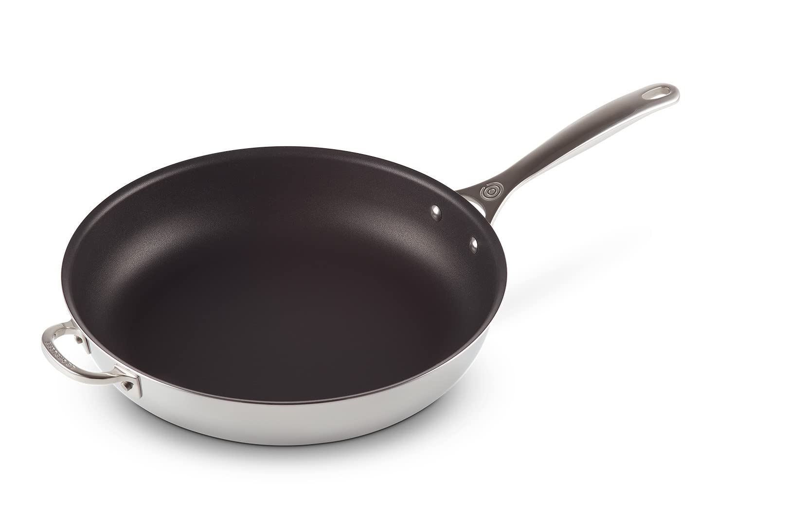 Le Creuset Tri-Ply Stainless Steel Nonstick 12.5 Deep Fry Pan with Helper Handle