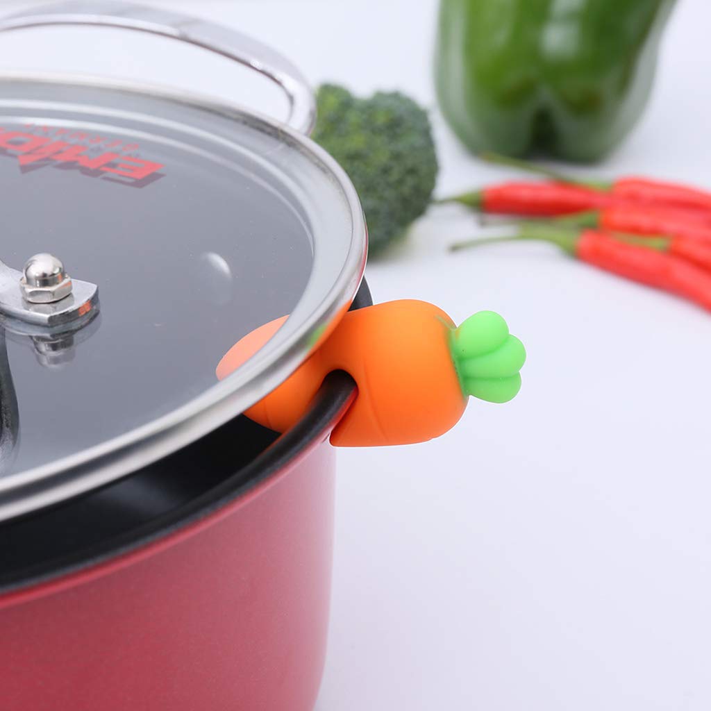 Zerira Spill-Proof Lid Lifter For Soup Pot Kitchen Restaurant Tools Silicone Heat Resistant Shelf Keeping Lid Open Cooking Assis