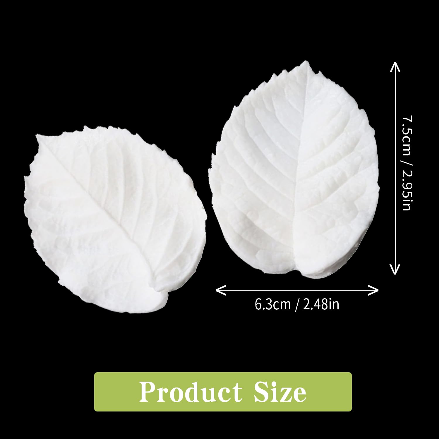 Kalaien Leaf Petal Veiner Gum Paste Mold Sugar Craft Tools Rose Flower Leaf Vein Double Veiners Mold