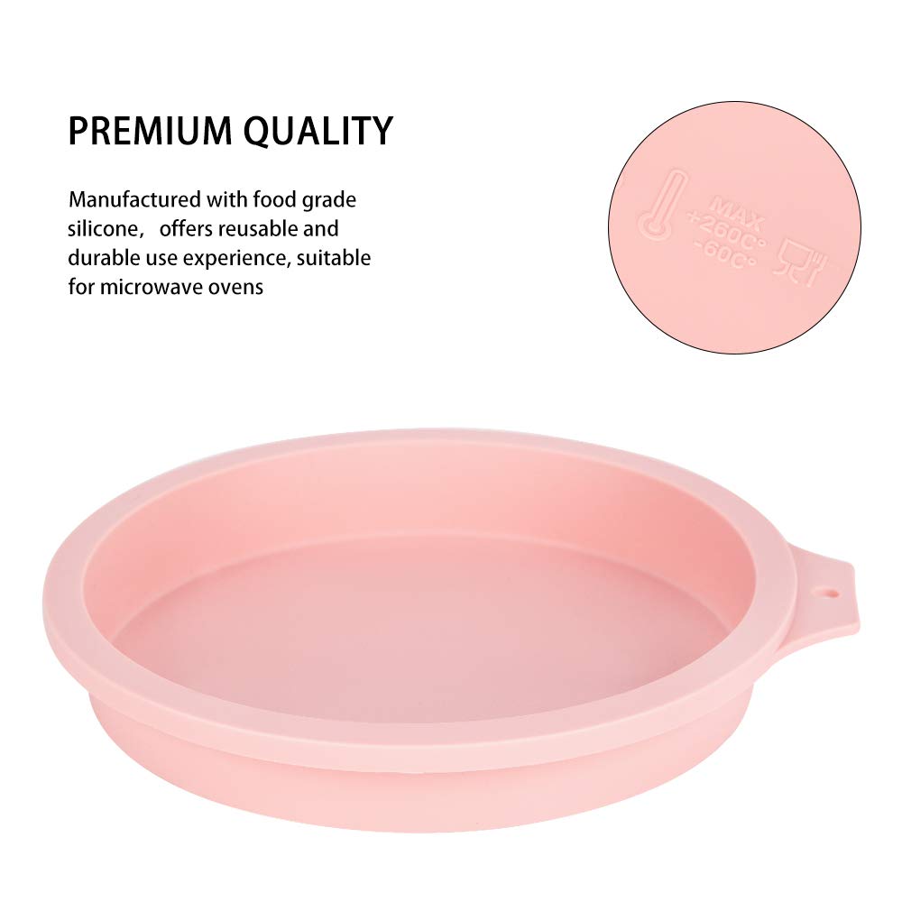 6-Inch Silicone Round Cake Pan Baking Mold, Baking Mold Diy Rainbow Cakes, Non-Stick Silicone, Pack Of 4