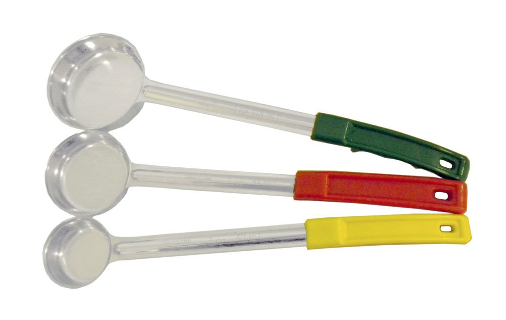 Set Of 3 Portion Control Ladles 1Oz 2Oz 4Oz Color Handles Spoodle